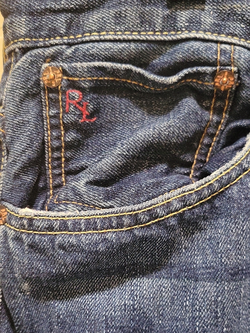 Polo by Ralph Lauren Men's Vintage 15941 Straight-Leg Blue Jeans. NWOT - Picture 3 of 8
